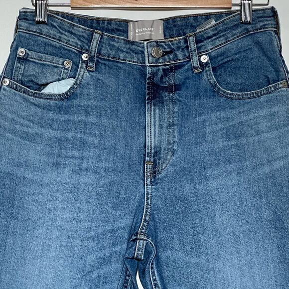Everlane The High Rise Ankle Straight Leg Jeans Blue Womens Size 30 - Picture 3 of 9